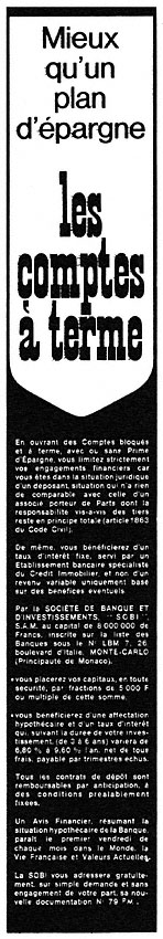 Publicité Sobi 1968