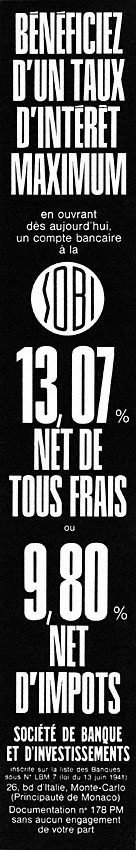 Publicité Sobi 1970
