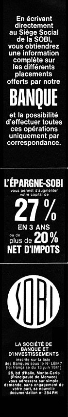 Publicité Sobi 1972