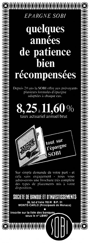 Publicité Sobi 1978