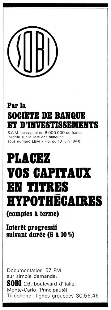 Publicit� Sobi 1967