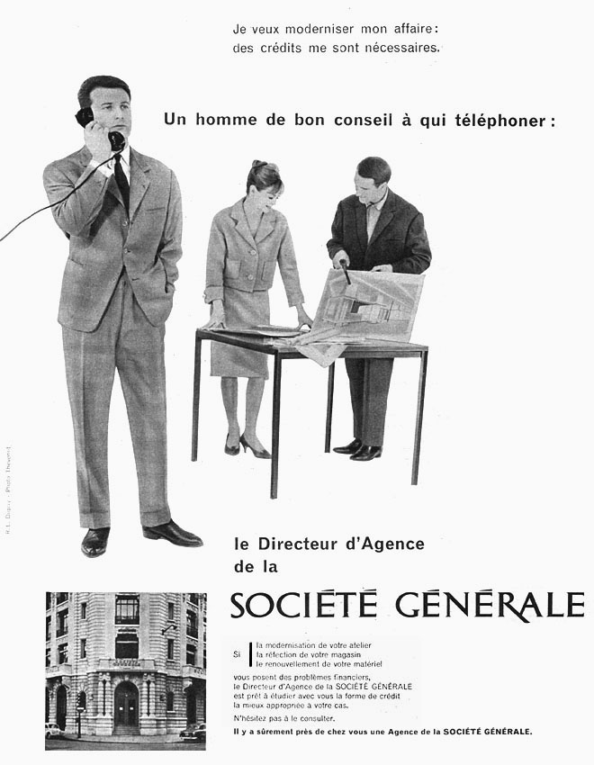 Publicité Socit Gnrale 1960