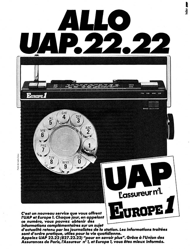 Publicité Uap 1980