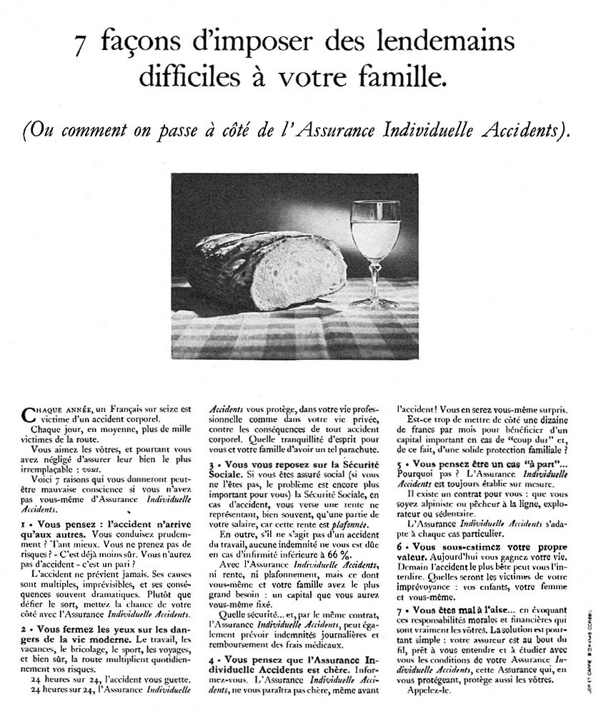 Publicit� ZxDiversAssurances 1968