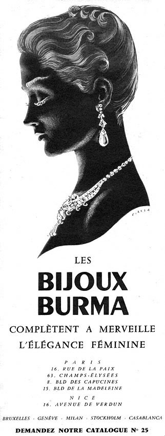 Publicité Burma 1954