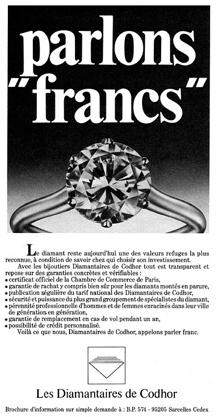 Publicité Diamant 1981