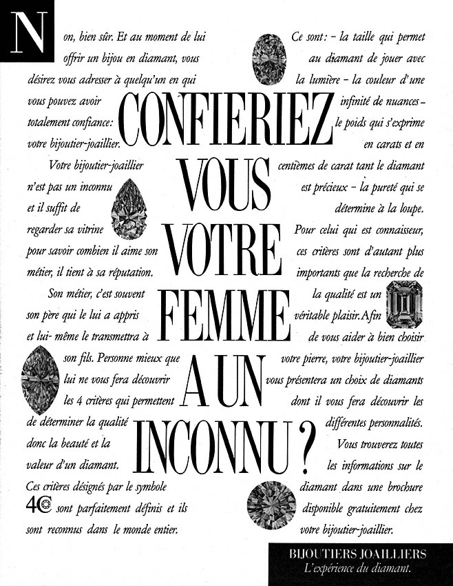 Publicité Diamant 1985