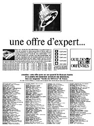 Publicité Guilde des Orfèvres 1969