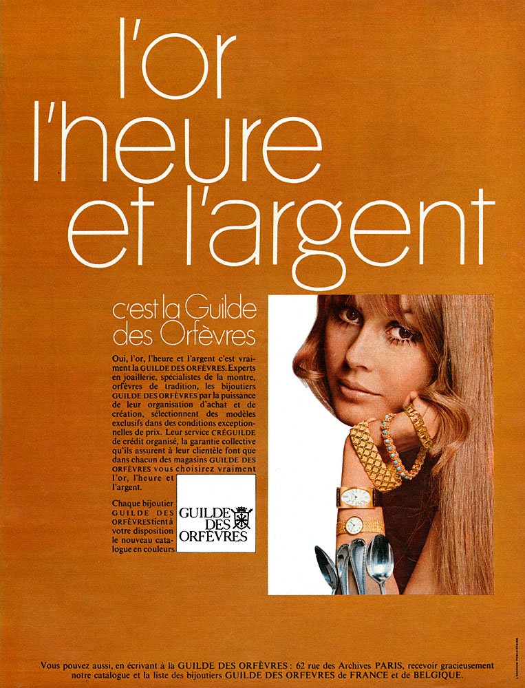 Publicit� Guilde des Orf�vres 1969