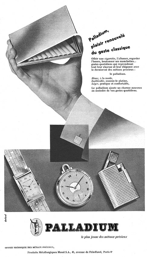 Publicité Palladium 1952