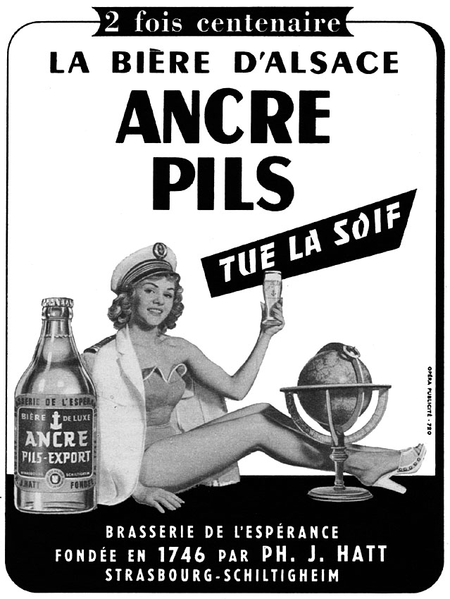 Publicité Ancre 1954