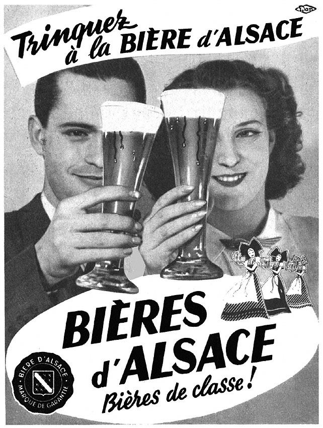 Publicité Bires d'Alsace 1951