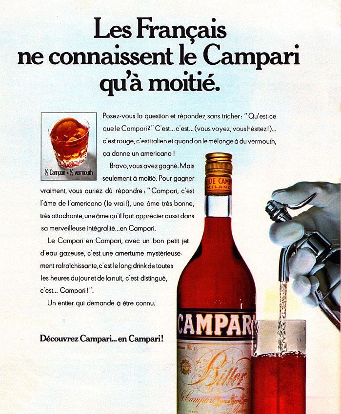 Publicité Campari 1974