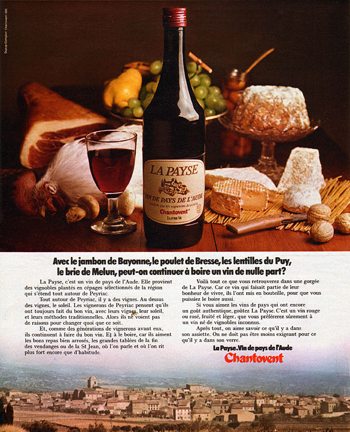 Publicité Chantovent 1973