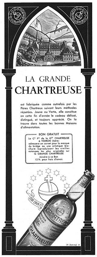 Publicité Chartreuse 1951