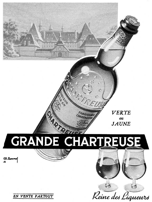 Publicité Chartreuse 1954
