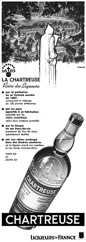 Publicité Chartreuse 1959