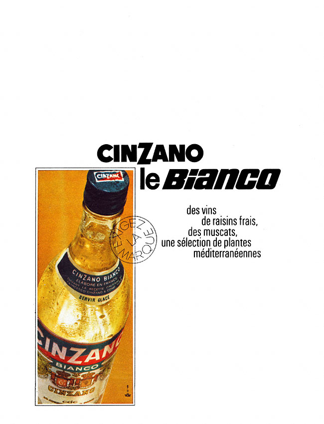 Publicité Cinzano 1968