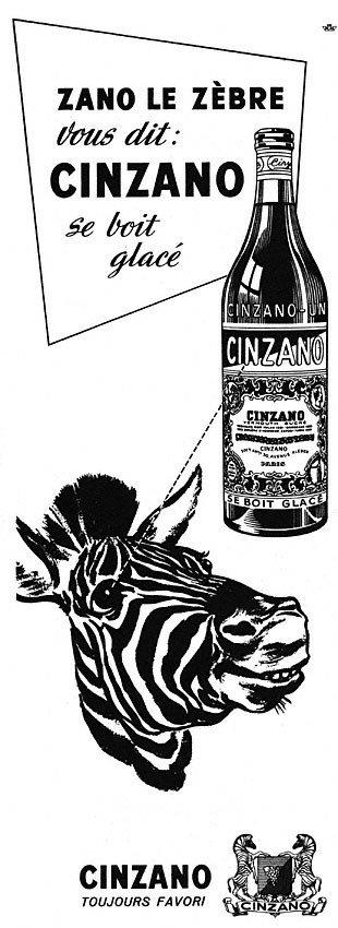 Publicité Cinzano 1951