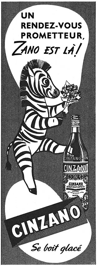 Publicité Cinzano 1951