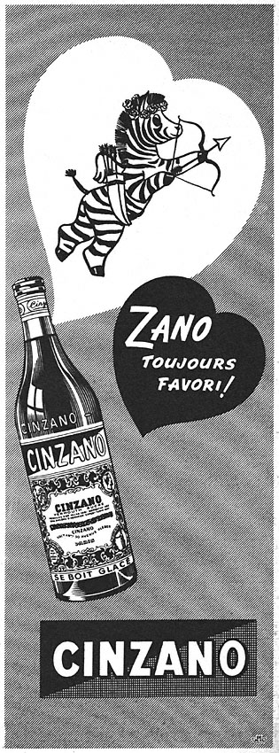 Publicité Cinzano 1952