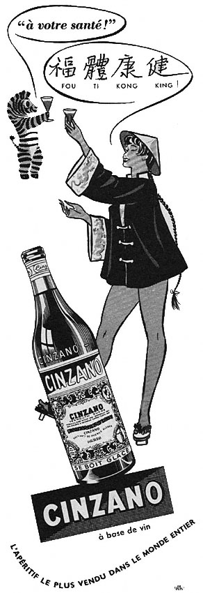 Publicité Cinzano 1952