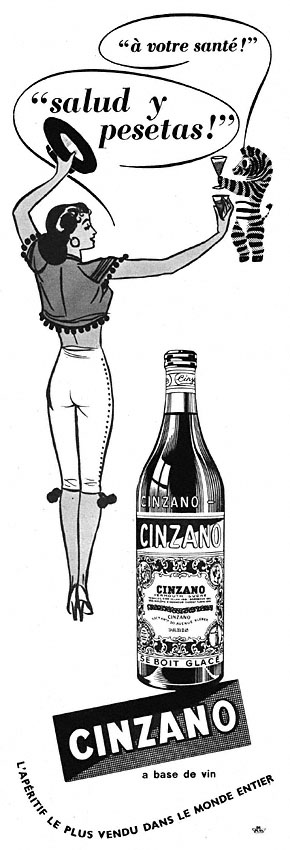 Publicité Cinzano 1952