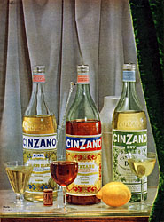 Publicit Cinzano 1954