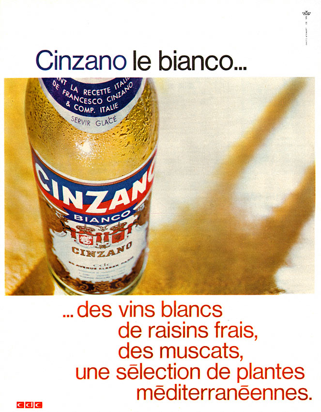 Publicité Cinzano 1966