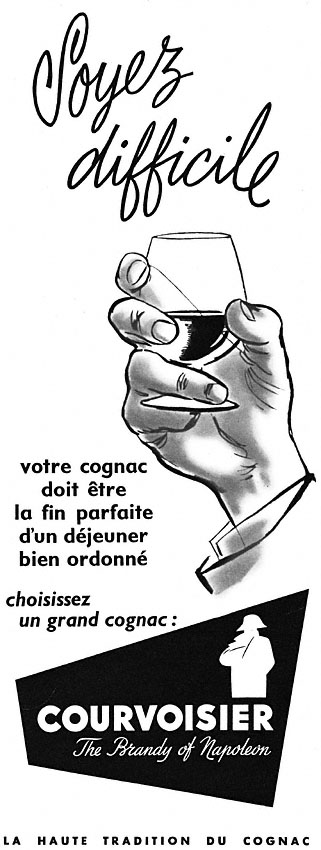 Publicité Courvoisier 1952