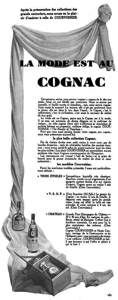 Publicité Courvoisier 1953