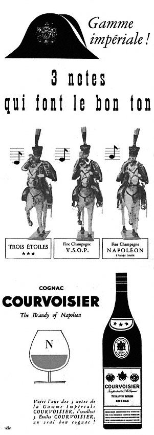 Publicité Courvoisier 1956