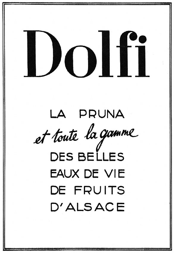 Publicité Dolfi 1950