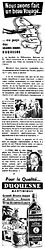 Publicit Duquesne 1955