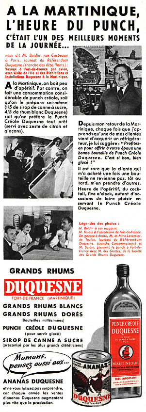 Publicité Duquesne 1957