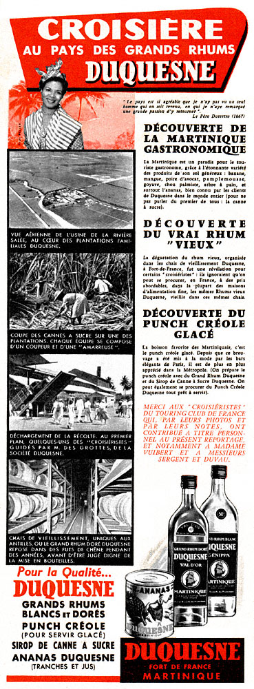 Publicité Duquesne 1958