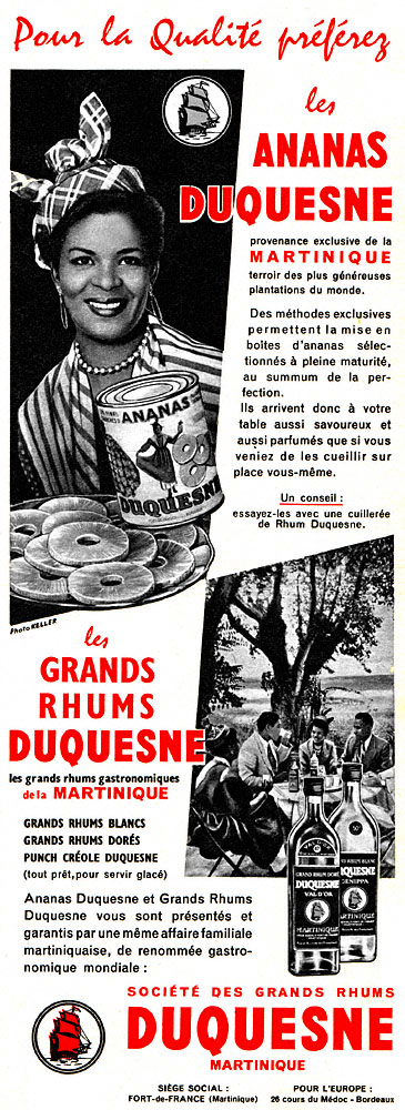 Publicité Duquesne 1960