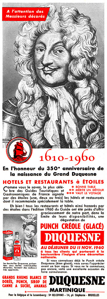 Publicité Duquesne 1960