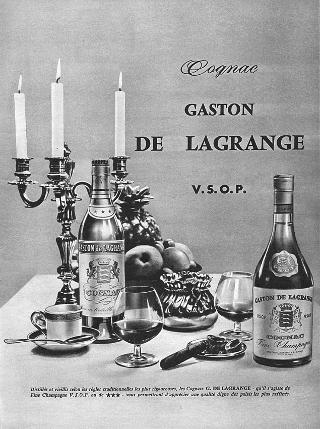 Publicité Gaston de Lagrange 1961