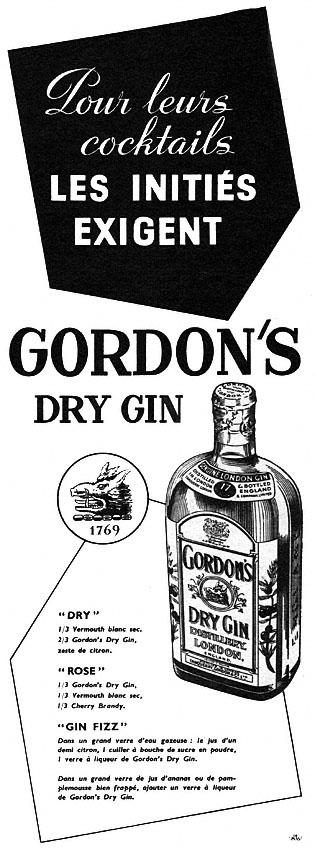 Publicité Gordon 1951