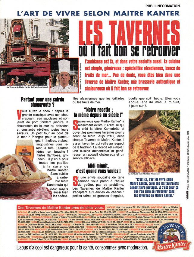 Publicité Kanterbru 1997