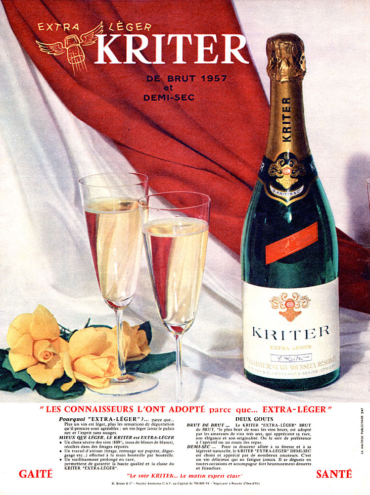 Publicité Kriter 1960