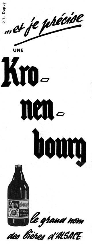 Publicité Kronenbourg 1953