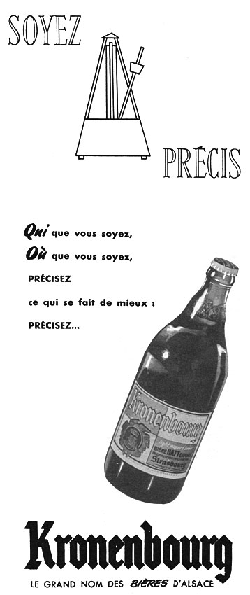 Publicité Kronenbourg 1954