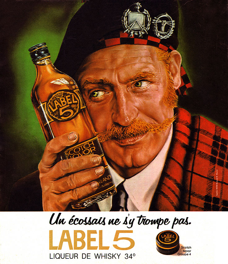 Publicité Label 5 1976