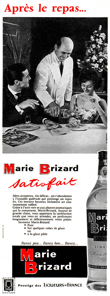 Publicité Marie Brizard 1959