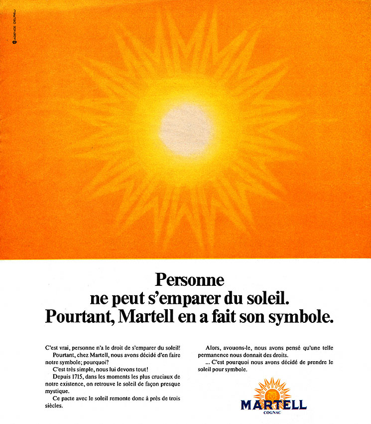 Publicité Martell 1973