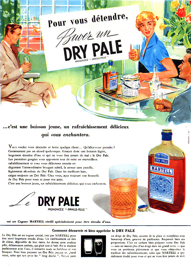 Publicité Martell 1956