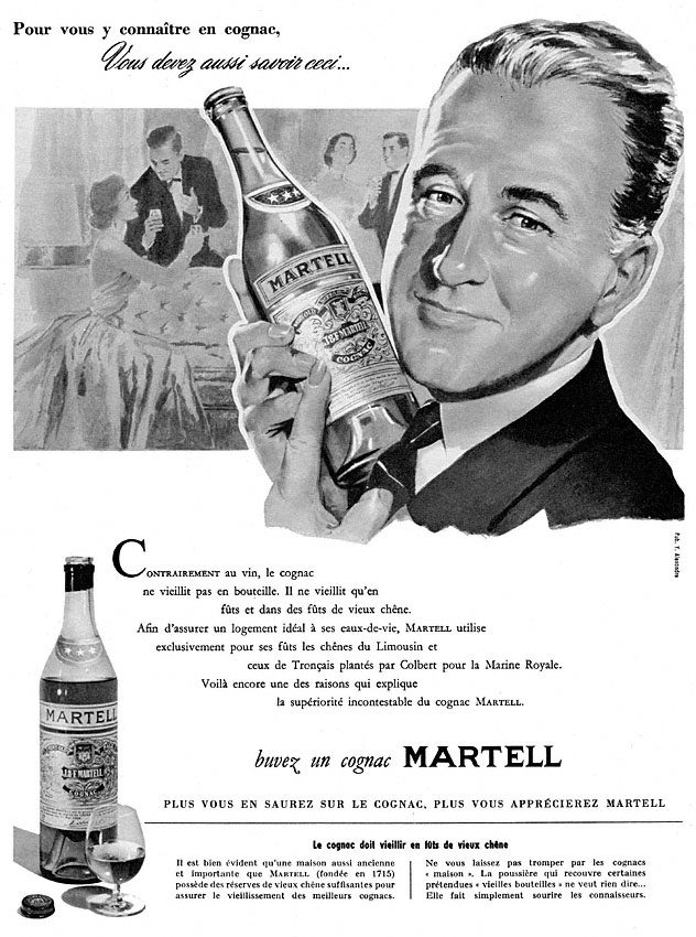 Publicité Martell 1958