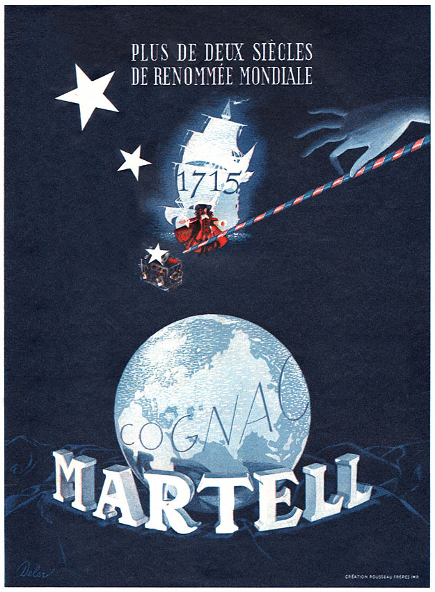 Publicité Martell 1950